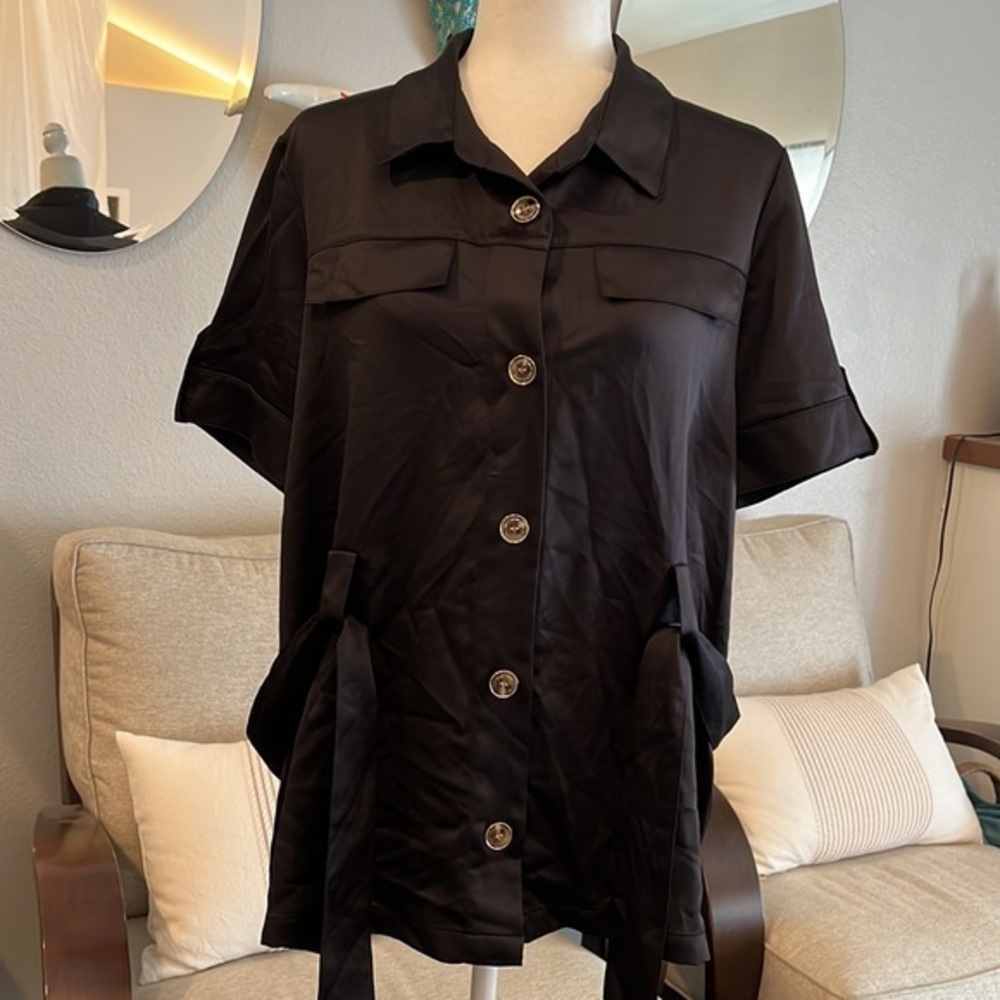 Marc New York Black Satin shirt